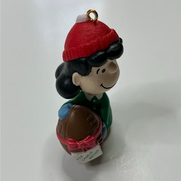 Hallmark 1994 Peanuts Lucy Football Christmas Tree Ornament - Picture 3 of 5